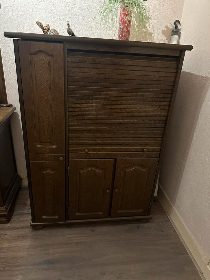 Bureaukast eikenhout, Huis en Inrichting, Kasten | Computermeubels, Zo goed als nieuw, 120 tot 170 cm, Eikenhout, Ophalen