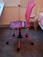 Bureaustoel roze met zwart, Huis en Inrichting, Ophalen, Zo goed als nieuw, Roze