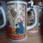 Set van 4 bierpullen met tinnen deksel, Ophalen of Verzenden