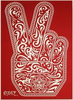Shepard Fairey (OBEY) - Peace Fingers, signed, AP - 2016, Antiek en Kunst, Kunst | Litho's en Zeefdrukken, Ophalen of Verzenden