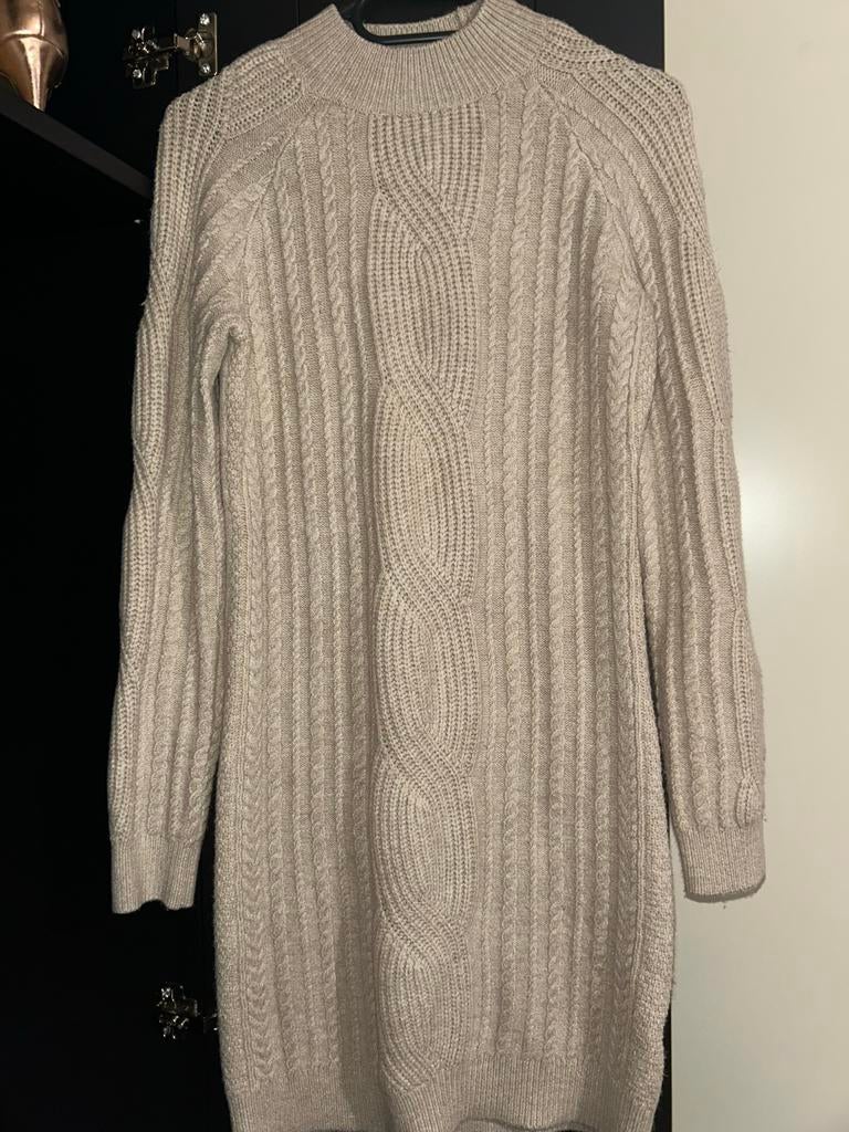 Cache Cache Gebreide Jurk-XS, Kleding | Dames, Beige, Ophalen of Verzenden, Zo goed als nieuw, Maat 34 (XS) of kleiner