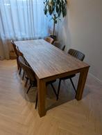 Massief houten eettafel in mooie staat, Huis en Inrichting, Tafels | Eettafels, Ophalen, 200 cm of meer, 50 tot 100 cm, Vijf personen of meer