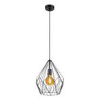 EGLO hanglamp Carlton zwart 31cm, Huis en Inrichting, Lampen | Hanglampen, Ophalen, Zo goed als nieuw, Metaal, Minder dan 50 cm