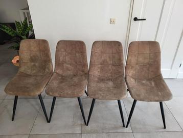 Eetkamerstoelen 4 stuks olijf groen beschikbaar voor biedingen