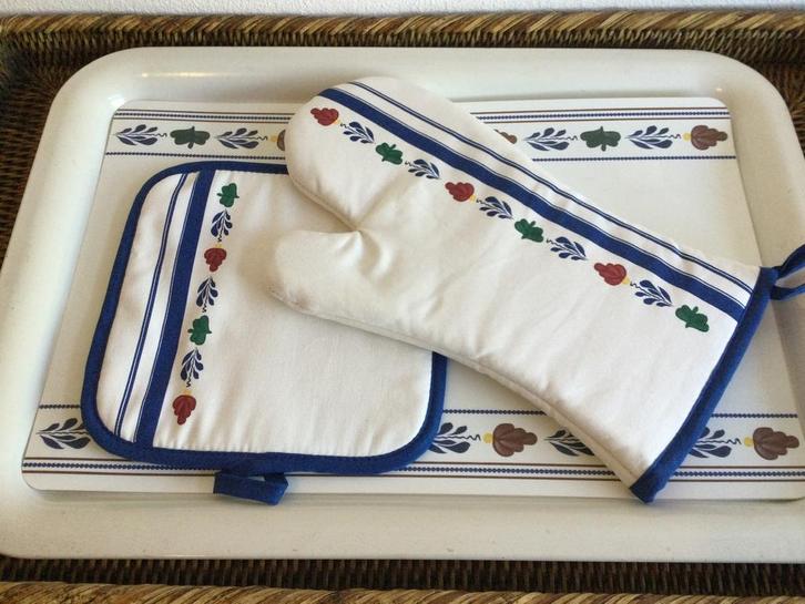 Boerenbont (Pannenlap met Ovenwant)extra pannenlap zie adv., Huis en Inrichting, Keuken | Servies, Nieuw, Boerenbont, Aardewerk