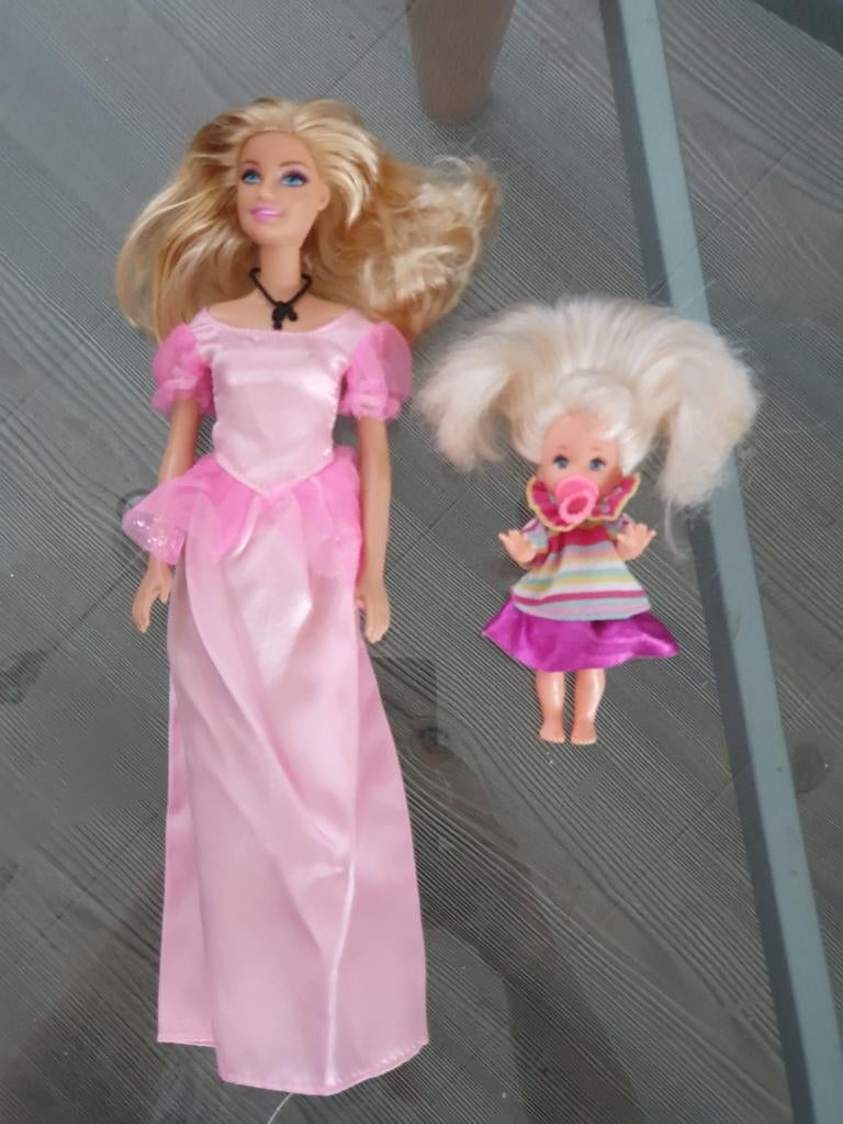 Mattel barbie en kind samen 5 euro, Ophalen of Verzenden, Pop