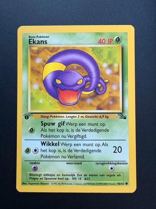 Ekans 46/62 Fossil NL NM, Hobby en Vrije tijd, Verzamelkaartspellen | Pokémon, Zo goed als nieuw, Losse kaart, Ophalen of Verzenden