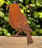 Silhouet vogel, roestig metaal, schroefbaar op hout, Ophalen of Verzenden