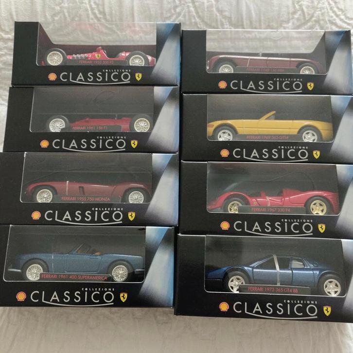 Modelauto's Ferrari Collezione Classico, 8 exemplaren nieuw, Hobby en Vrije tijd, Modelauto's | Overige schalen, Nieuw, Auto, Ophalen