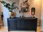Dressoir Wandkast Sidetable TV Kast Hout Zwart Schuifdeuren, Ophalen, Zo goed als nieuw, 25 tot 50 cm, 150 tot 200 cm