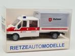 hulpdiensten Malteser - Ford Transit huif - Rietze 1/87, Zo goed als nieuw, Auto, Rietze, Verzenden