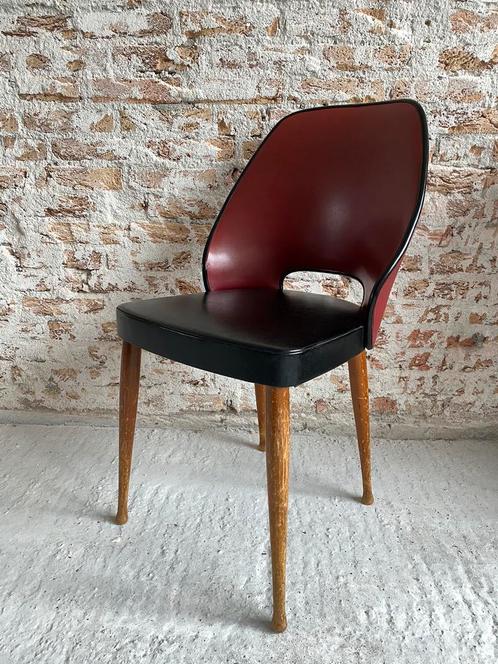 50’s Dutch Mid-Century Modern Design stoel (Thonet insp), Huis en Inrichting, Stoelen, Gebruikt, Eén, Zwart, Ophalen of Verzenden