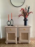 Rotan nachtkastjes / gerestyled naar wens, Huis en Inrichting, Slaapkamer | Nachtkastjes, Ophalen, Zo goed als nieuw, Minder dan 45 cm