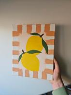 2 citroenen op doek, Antiek en Kunst, Ophalen of Verzenden