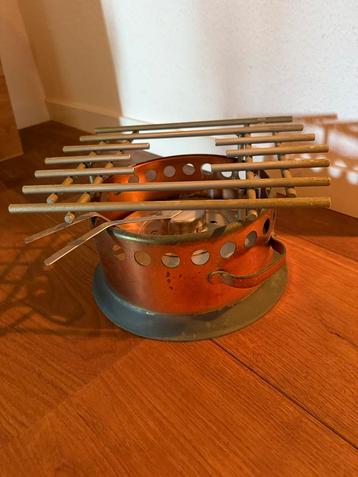 Rechaud Schaep met de vijf poten + pan beschikbaar voor biedingen