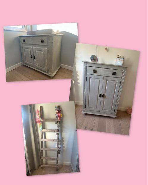 Babykamer / brocante commode / kinderkamer /dressoir, Kinderen en Baby's, Kinderkamer | Complete kinderkamers, Zo goed als nieuw