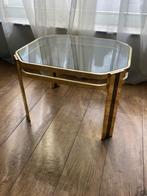 Art Deco glazen bijzet tafeltje, Ophalen, Minder dan 45 cm, Minder dan 55 cm, Gebruikt