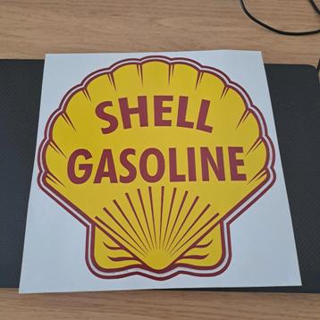 2x sticker shell gasoline 22x22cm beschikbaar voor biedingen