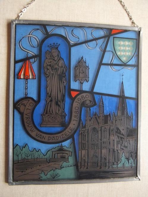 loodglas,OLV dadizele, Antiek en Kunst, Antiek | Glas en Kristal, Ophalen of Verzenden
