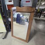 Vintage houten donker eiken kleur spiegel 89x 55 cm, Huis en Inrichting, Woonaccessoires | Spiegels, Ophalen, Gebruikt, Minder dan 100 cm