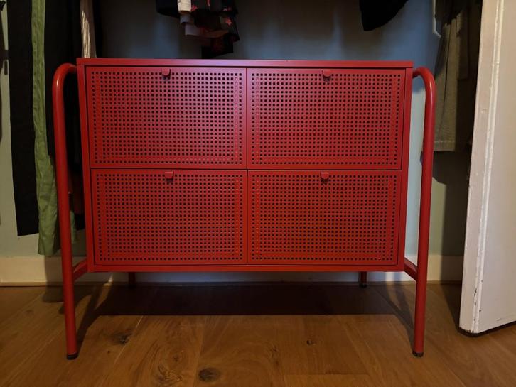 IKEA nikkeby ladenkast rood, Huis en Inrichting, Kasten | Ladekasten, Zo goed als nieuw, Minder dan 100 cm, 50 tot 100 cm, 25 tot 50 cm