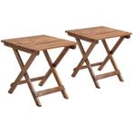 Bijzettafel Buiten, 2-delige Tuintafel hout (nieuw), Nieuw, Ophalen of Verzenden, 75 cm of meer, 60 cm of meer