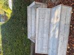 Gratis af te halen! 2 tuinbanken van Steigerhout, Tuin en Terras, Tuinbanken, Ophalen, Gebruikt, Hout