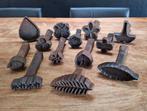 lot 13-delige set vintage antieke leer-bewerking stempels, Ophalen of Verzenden