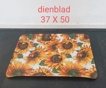 Dienblad met zonnebloemen 37x50 beschikbaar voor biedingen