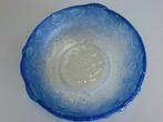 Schaal fel blauw glas met bubbels waterdruppels decoratief, Ophalen, Schaal, Rond, Glas