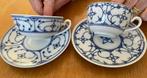 2 onbeschadigde Indisch blauw porseleinen thee kopjes, Antiek en Kunst, Antiek | Servies los, Ophalen of Verzenden