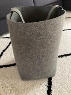 Opbergmand vilt donkergrijs met hengsel, Huis en Inrichting, Woonaccessoires | Schalen en Manden, Ophalen, Overige materialen