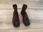 Zwart-donker rode enkellaarsjes maat 40, Ophalen of Verzenden, Zo goed als nieuw, Zwart