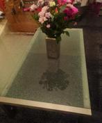 Salontafel rvs glas, Huis en Inrichting, Tafels | Salontafels, Ophalen, 100 tot 150 cm, 50 tot 100 cm, Minder dan 50 cm
