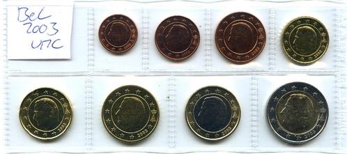 UNC set Belgie 2003 -1 cent /m 2 euro - Transportblister, Postzegels en Munten, Munten | Europa | Euromunten, Setje, Overige waardes