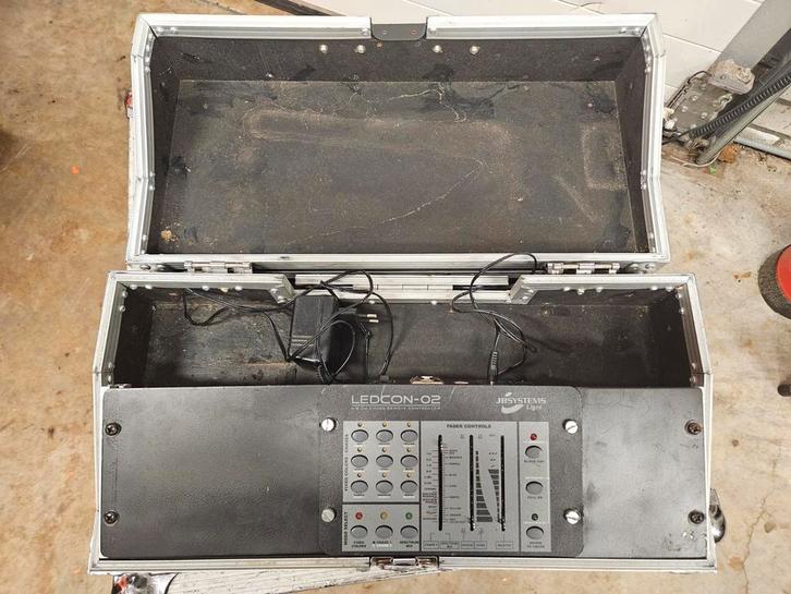 JB Systems LEDCON-02 Lichtcontroller in Flightcase, Muziek en Instrumenten, Licht en Laser, Gebruikt, Licht, Geluidgestuurd, Kleur