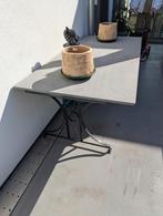KoningDamen tuintafel met natuursteen blad, 180 x 90 cm, Huis en Inrichting, Tafels | Eettafels, Gebruikt, 100 tot 150 cm, Vier personen