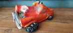 Oranje Grazy Car met doorgezakte wielen Spaarpot, Verzamelen, Spaarpotten, Kunststof, Ophalen of Verzenden, Zo goed als nieuw