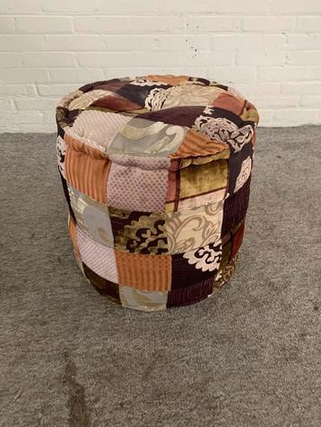 Poef multi colour Boho patchwork doorsnede 42 cm hoogte 45. beschikbaar voor biedingen