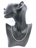 Zilveren schakelketting bezet met markasieten, 925, Gebruikt, Info@zilverwebsite.nl, Verzenden, Zilverwebsite.nl