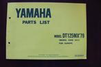 YAMAHA DT125MX 1979 parts list DT 125 MX, Yamaha