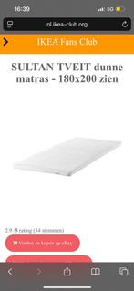 Ikea topmatras 180 x 200 incl topper!, Ophalen, Tweepersoons, Zo goed als nieuw, 180 cm