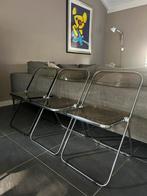2 + 1 + 1 vintage design Anonima Castelli Plia klapstoelen, Ophalen, Zo goed als nieuw, Zwart