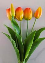 Bosje vijf oranje kunsttulpen nep tulpen nieuw real touch, Ophalen of Verzenden, Nieuw