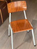 Plywood  industriële stoel Vintage Jaren 60 hout, Gebruikt, Ophalen of Verzenden, Bruin, Eén