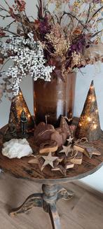 Zgan set Decoratieve houten harten en sterren, Ophalen of Verzenden, Zo goed als nieuw