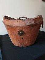 Brocante lederen hoedendoos., Ophalen of Verzenden