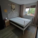 Bed, Ophalen, Wit, Tweepersoons, Zo goed als nieuw