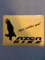 AZOR bike . Blikken bord ., Ophalen of Verzenden, Zo goed als nieuw, Reclamebord
