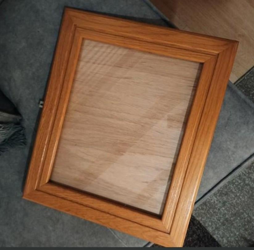 Houten fotolijst eiken met acryl glasplaat, Huis en Inrichting, Woonaccessoires | Lijsten, Gebruikt, Ophalen of Verzenden, Minder dan 50 cm